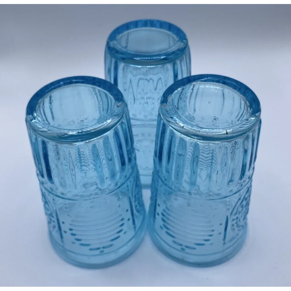 Bormioli Rocco Romantic Cooler Drinking Glass Set of 3, 12oz- Light Blue - Picture 3 of 4
